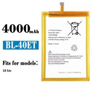 Replacement battery BL-40ET for Tecno L8 lite