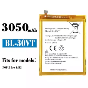 Replacement battery BL-30VT for Tecno POP 2 Pro / B2