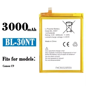 Replacement battery BL-30NT for Tecno Camon C9