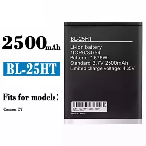 Replacement battery BL-25HT for Tecno Camon C7