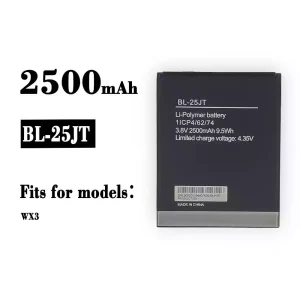 Replacement battery BL-25JT for Tecno WX3