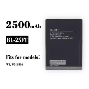 Replacement battery BL-25FT for Tecno W3, W3-H806