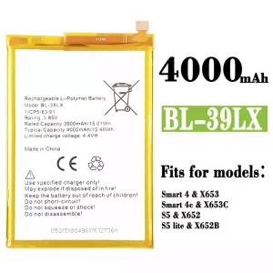Replacement battery BL-39LX for Infinix Smart 4 / Smart 4c  / S5 / S5 lite