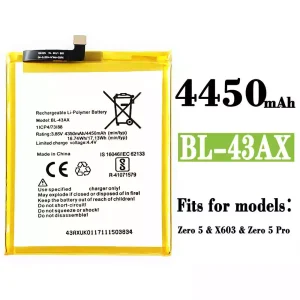 Replacement battery BL-43AX for Infinix Zero 5 / Zero 5 Pro
