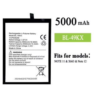 Replacement battery BL-49KX for Infinix Note 11 / Note 12