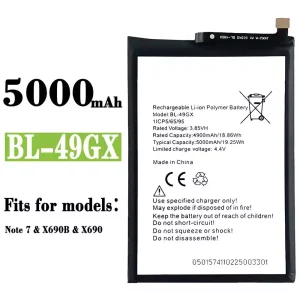Replacement battery BL-49GX for Infinix Note 7