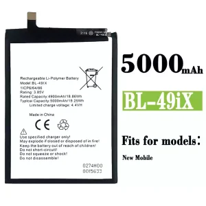 Replacement battery BL-49IX for Infinix New Mobile
