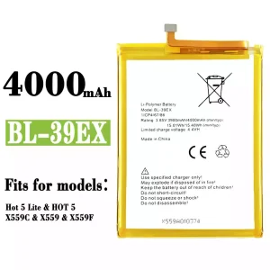 Replacement battery BL-39EX for Infinix Hot 5 Lite / Hot 5