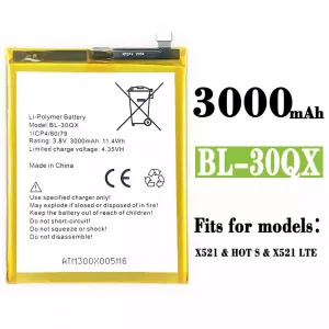 Replacement battery BL-30QX for Infinix HOT S