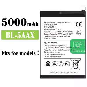 Replacement battery BL-5AAX for Infinix
