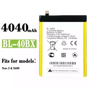 Replacement battery BL-40BX for Infinix Note 2