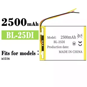 Replacement battery BL-25DI for ITEL