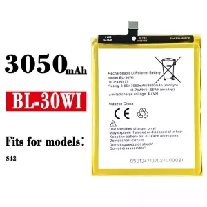 Replacement battery BL-30WI for ITEL S42