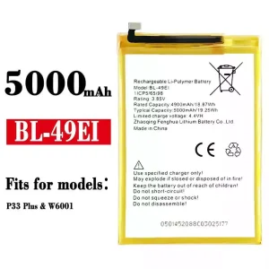 Replacement battery BL-49EI for ITEL P33 Plus