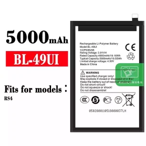 Replacement battery BL-49UI for ITEL RS4
