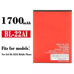 Replacement battery BL-22AI for ITEL