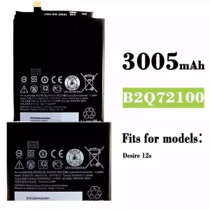 Replacement battery B2Q72100 for HTC Desire 12s