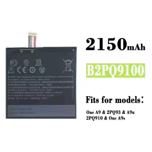 Replacement battery B2PQ9100 for HTC One A9