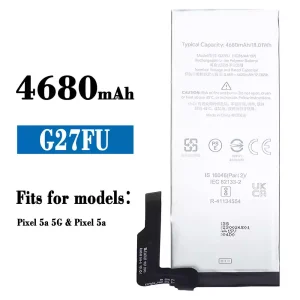 Replacement battery G27FU for Google Pixel 5a