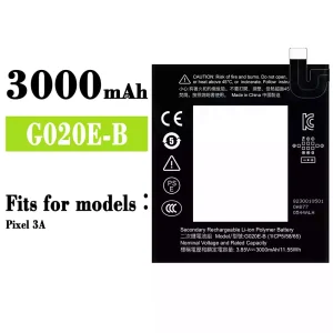 Replacement battery G020E-B for Google PIXEL 3A