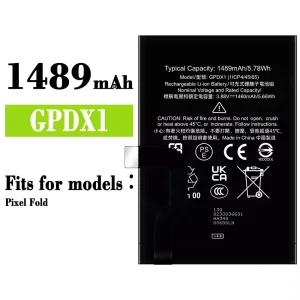 Replacement battery GPDX1 for Google Pixel Fold
