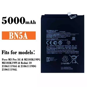 Replacement battery BN5A for Xiaomi Poco M3 Pro 5G / Redmi 10