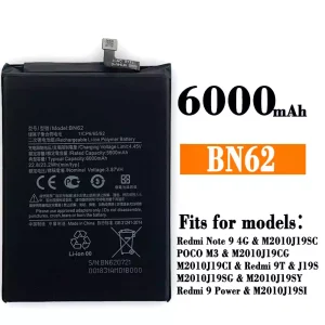 Replacement battery BN62 for Xiaomi Redmi Note 9 4G / Redmi 9T / Redmi 9 Power