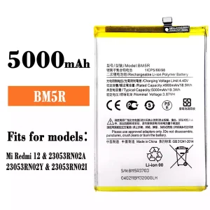 Replacement battery BM5R for Xiaomi Redmi 12
