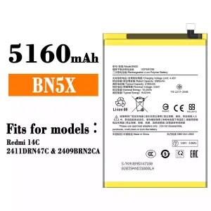 Replacement battery BN5X for Xiaomi Redmi 14C