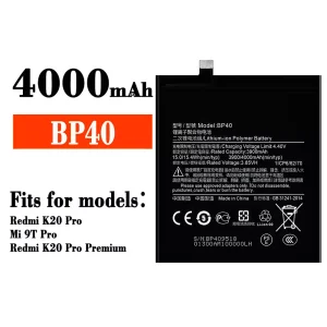 Replacement battery BP40 for Xiaomi Redmi K20 Pro / Mi 9T Pro