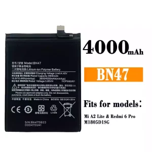 Replacement battery BN47 for Xiaomi Mi A2 Lite / Redmi 6 Pro