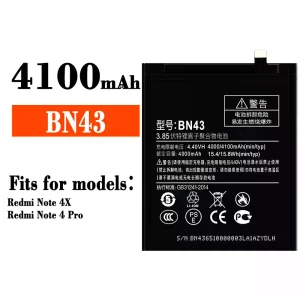 Replacement battery BN43 for Xiaomi Redmi Note 4X / Redmi Note 4 Pro