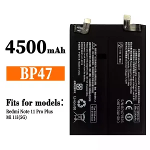Replacement battery BP47 for Xiaomi Redmi Note 11 Pro Plus / Mi 11i
