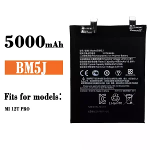 Replacement battery BM5J for Xiaomi redmi K50 ultra / mi 12T Pro
