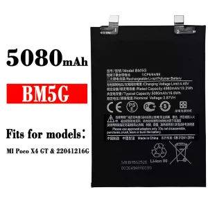 Replacement battery BM5G for Xiaomi MI Poco X4 GT
