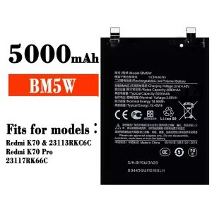 Replacement battery BM5W for Xiaomi Redmi K70 / Redmi K70 Pro