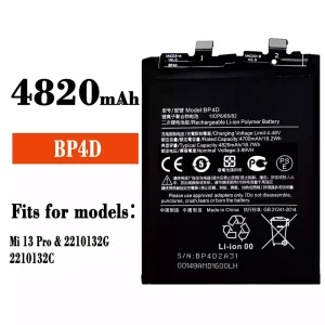 Replacement battery BP4D for Xiaomi Mi 13 Pro