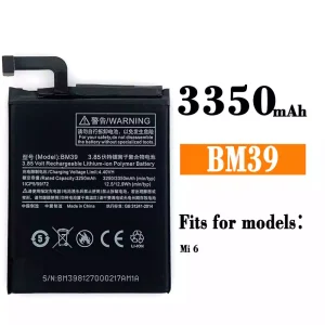 Replacement battery BM39 for Xiaomi Mi 6