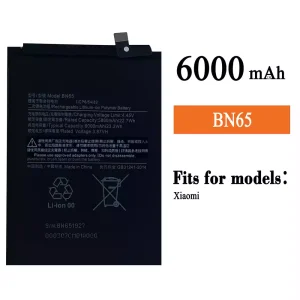 Replacement battery BN65 for Xiaomi
