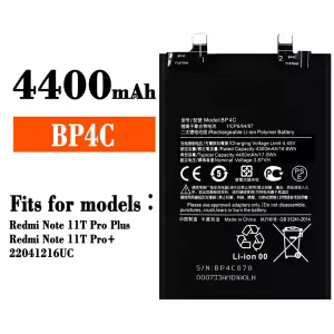Replacement battery BP4C for Xiaomi Redmi Note 11T Pro Plus / Redmi Note 11T Pro+