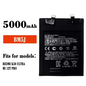Replacement battery BM5J for Xiaomi Redmi K50 ultra / MI 12T Pro
