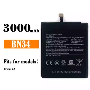 Replacement battery BN34 for Xiaomi Redmi 5A