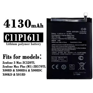 Replacement battery C11P1611 for Asus Zenfone 3 Max / Zenfone Max Plus(M1)
