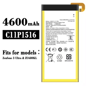 Replacement battery C11P1516 for Asus Zenfone 3 ultra