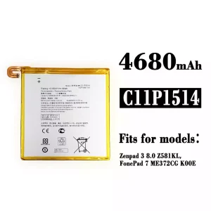 Replacement battery C11P1514 for Asus Zenpad 3 8.0 / FonePad 7