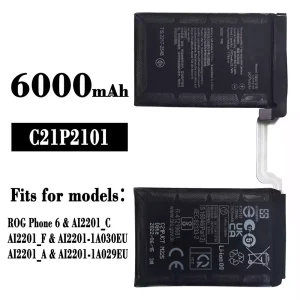 Replacement battery C21P2101 for Asus ROG Phone 6