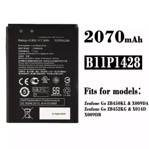 Replacement battery B11P1428 for Asus Zenfone Go ZB450KL / ZB452KG