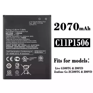 Replacement battery C11P1506 for Asus Live G500TG,Zenfone Go ZC500TG