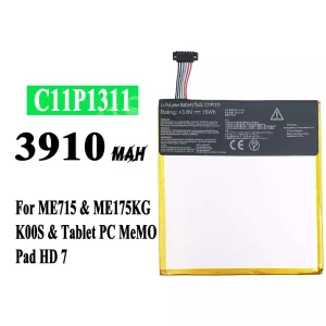 Replacement battery C11P1311 for Asus Tablet PC MeMO / Pad HD7