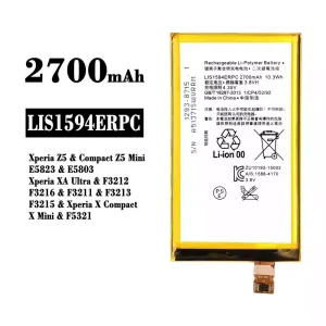 Replacement battery LIS1594ERPC for Sony Xperia Z5 / Compact Z5 Mini / Xperia XA Ultra / Xperia X Compact X Mini
